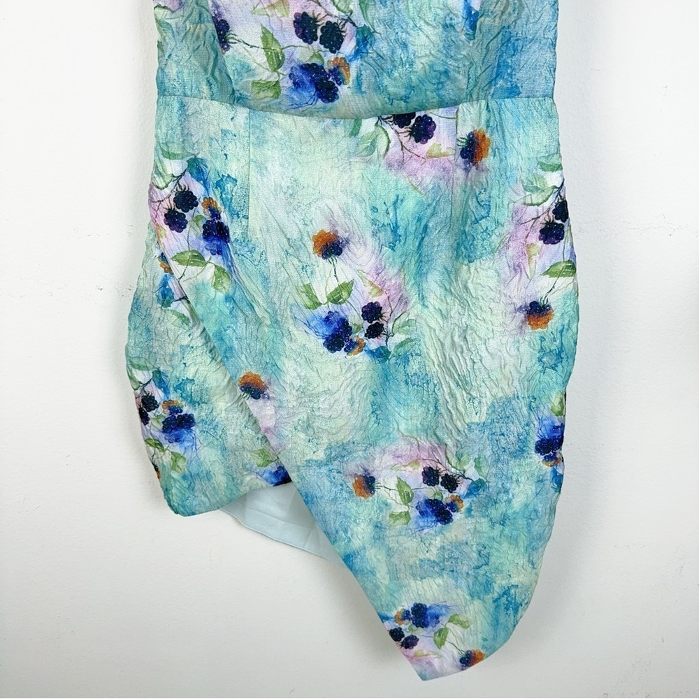 Elliatt Vixen Halter Mini Dress	in Green Blue Multi Size Small - Picture 9 of 11